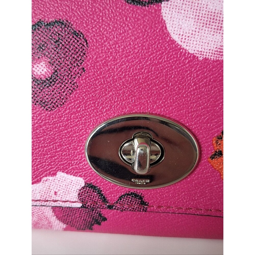 NWOT Coach Floral Ruby Crossbody Pink Mini Chain Bag F35553 - Picture 8 of 8